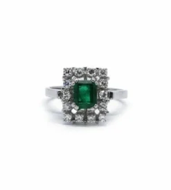 Bague Emeraude Et Diamants
