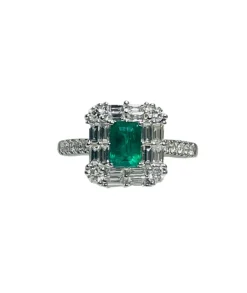 Bague Emeraude et Diamants
