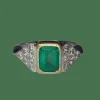 BAGUE EMERAUDE ET DIAMANTS