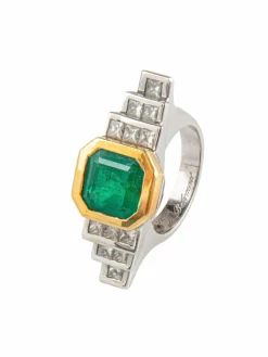 Bague Emeraude et diamants