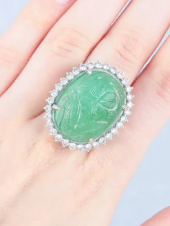 Bague Emeraude et diamants