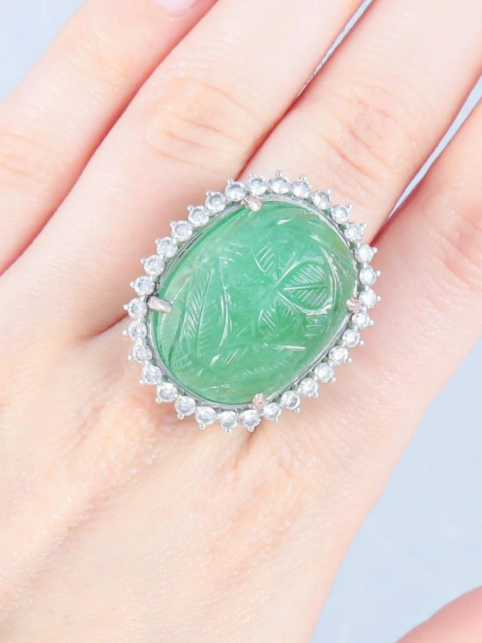 Bague Emeraude et diamants