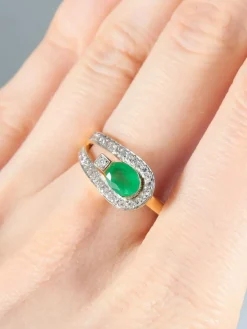 Bague Emeraude et Diamants