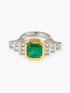 Bague Emeraude et diamants