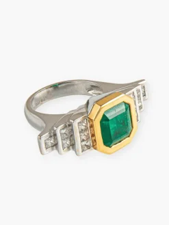 Bague Emeraude et diamants