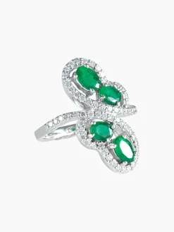 Bague Emeraudes Diamants