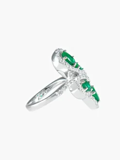 Bague Emeraudes Diamants