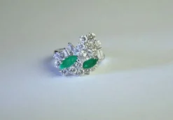 Bague Emeraudes Diamants