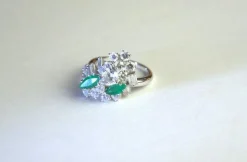 Bague Emeraudes Diamants