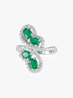 Bague Emeraudes Diamants