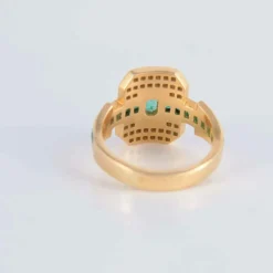 Bague Emeraudes pavage Diamants