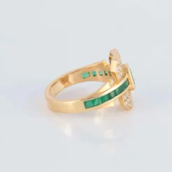 Bague Emeraudes pavage Diamants