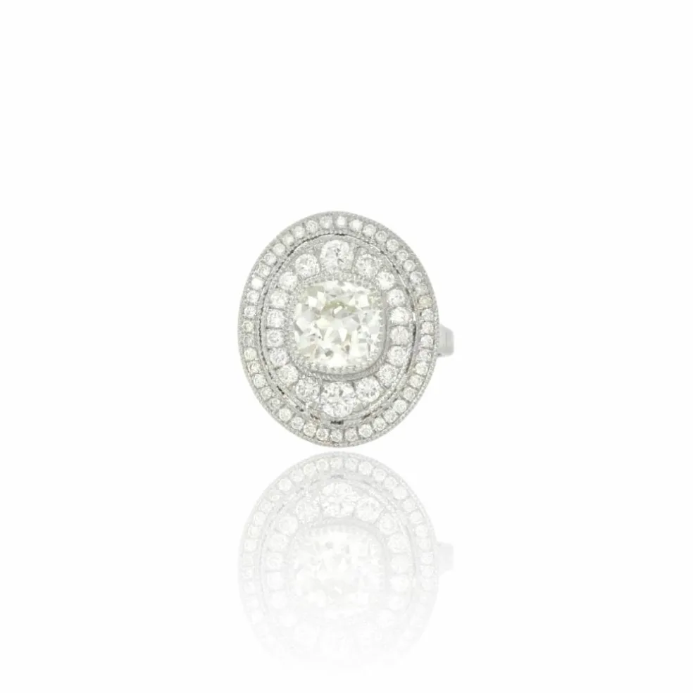 Bague en diamant d'inspiration Art Déco