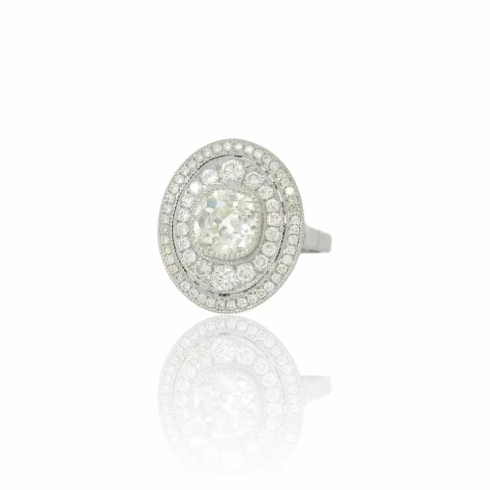 Bague en diamant d'inspiration Art Déco