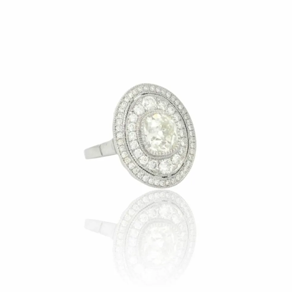 Bague en diamant d'inspiration Art Déco