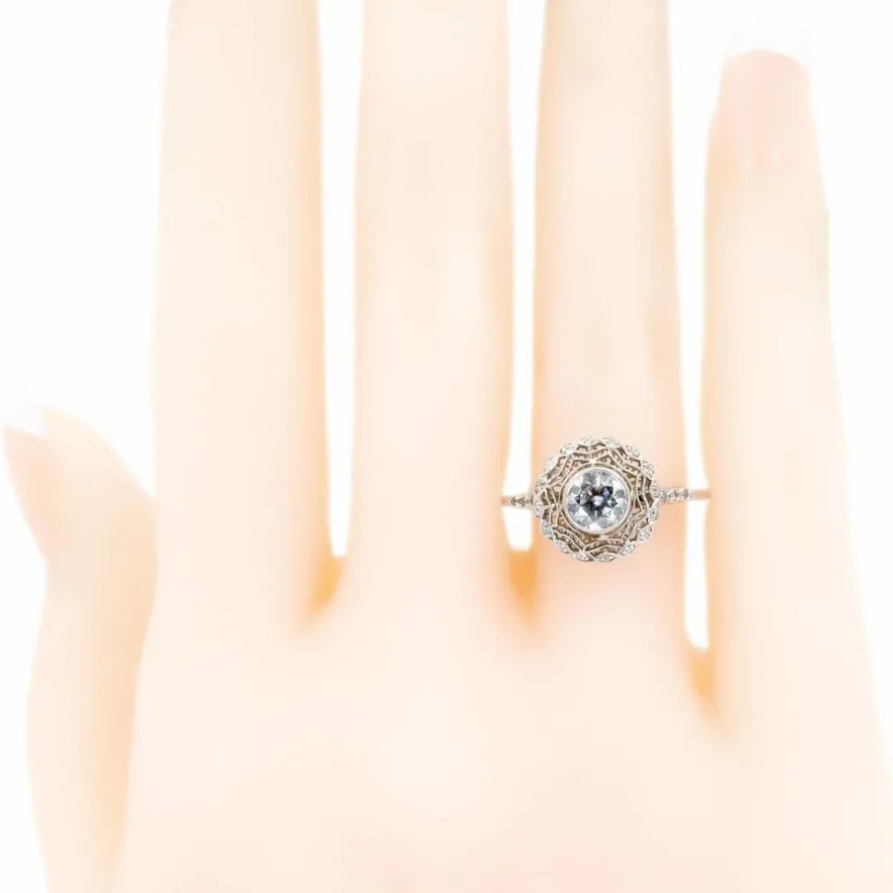 Bague en diamant et platine