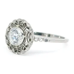 Bague en diamant et platine