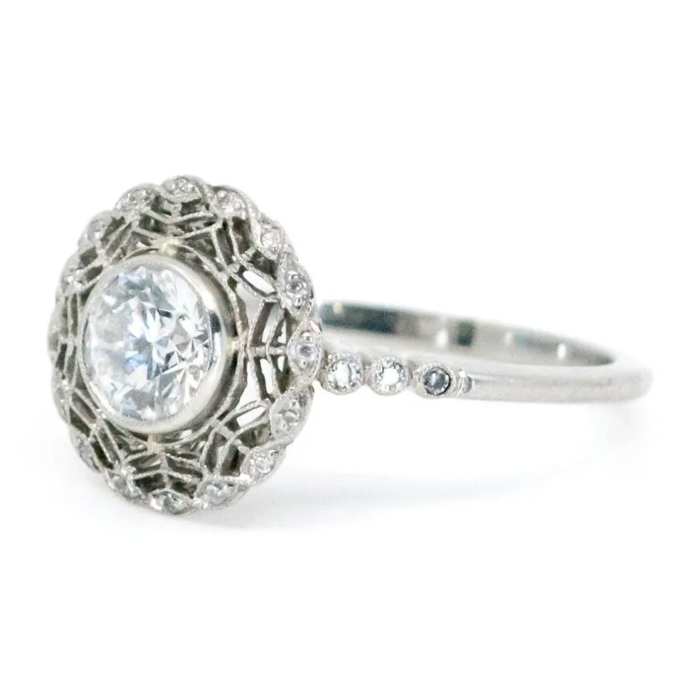 Bague en diamant et platine