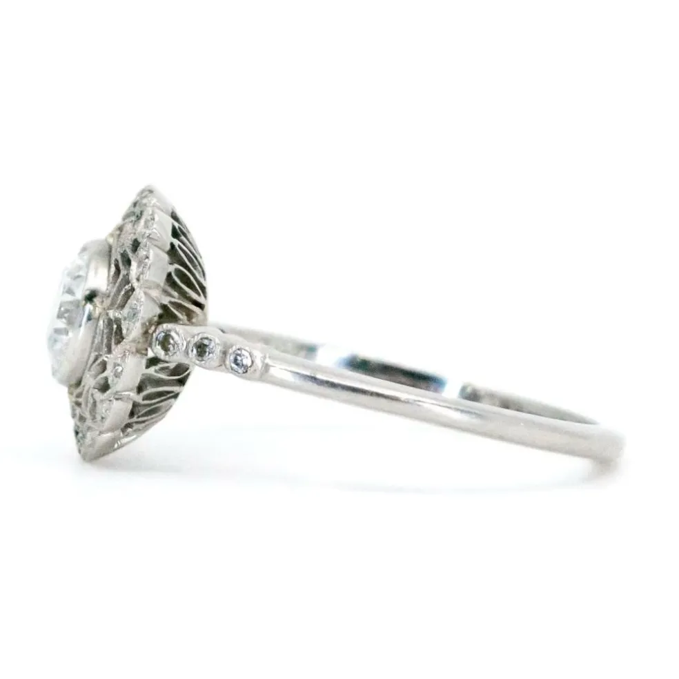 Bague en diamant et platine