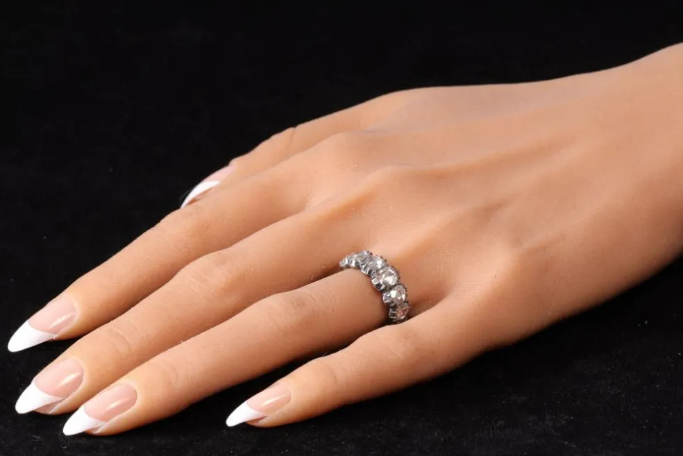 Bague en diamant taille rose de la fin de l'époque géorgienne du début de l'époque victorienne