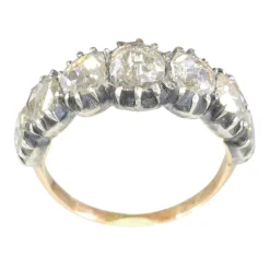 Bague en diamant taille rose de la fin de l'époque géorgienne du début de l'époque victorienne