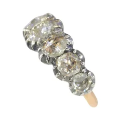 Bague en diamant taille rose de la fin de l'époque géorgienne du début de l'époque victorienne