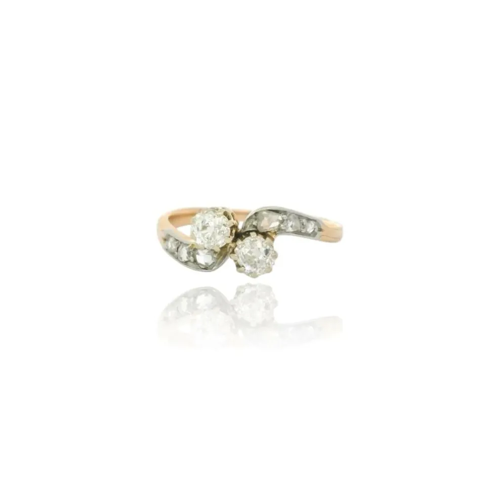 Bague en diamant Toi & Moi vers 1900
