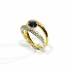 Bague en diamants & saphir