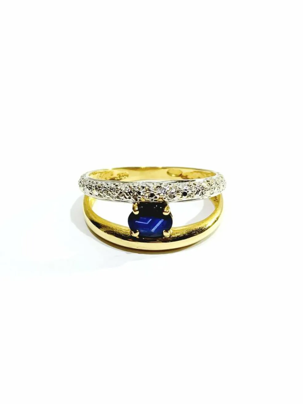Bague en diamants & saphir