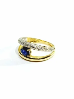 Bague en diamants & saphir