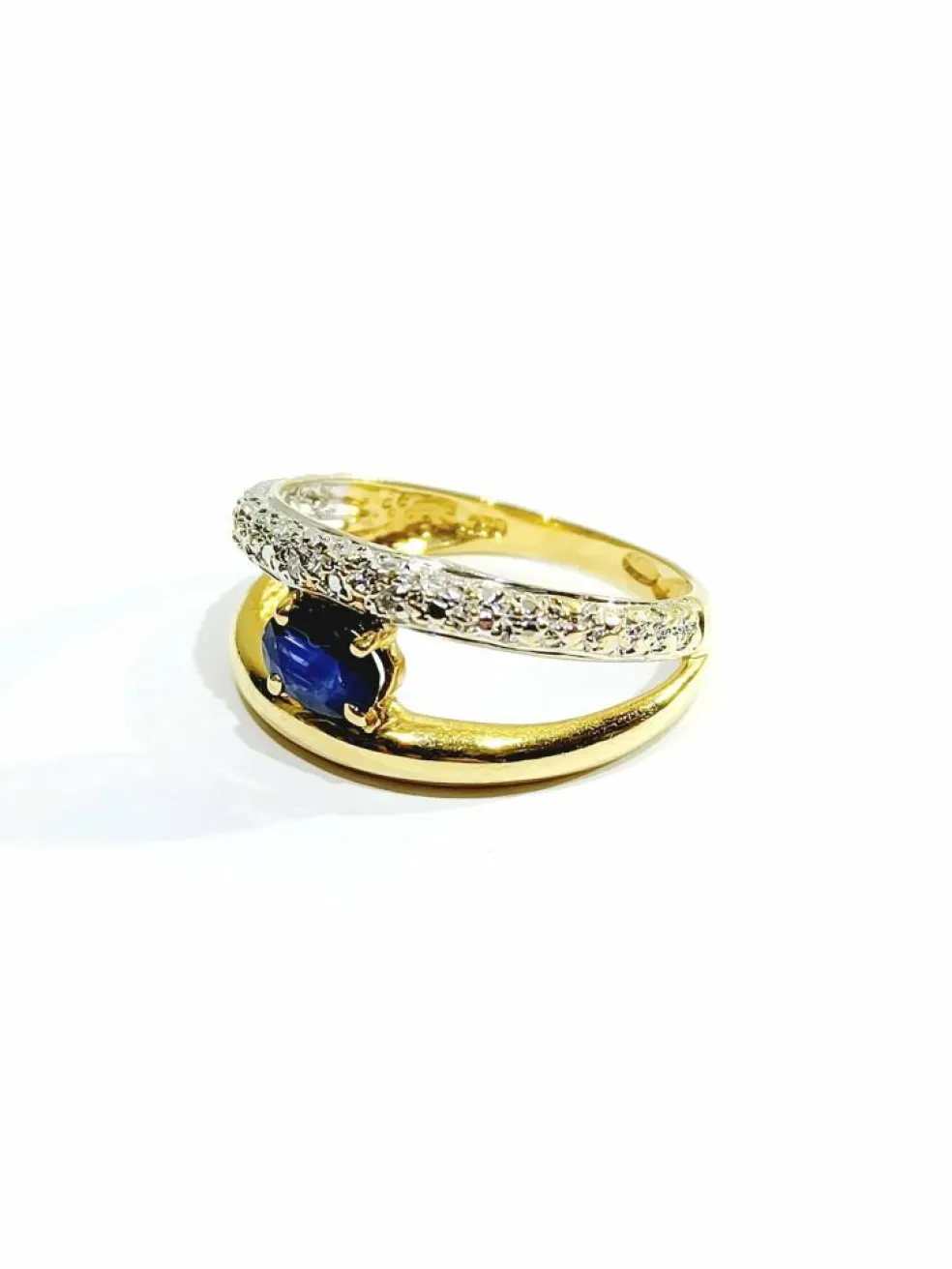 Bague en diamants & saphir