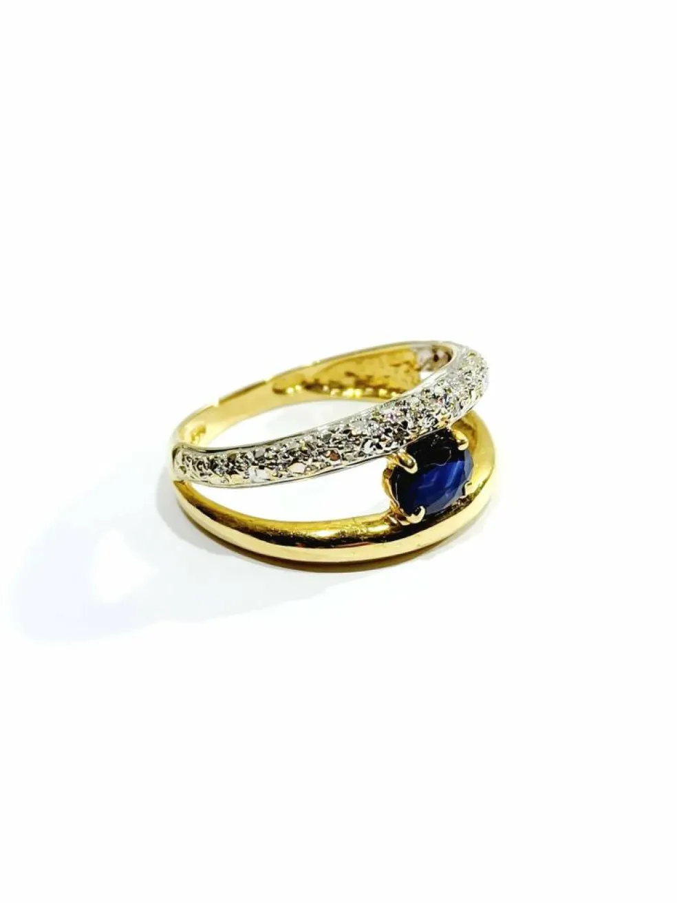Bague en diamants & saphir