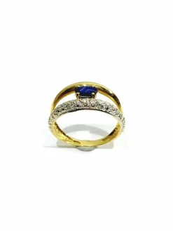 Bague en diamants & saphir