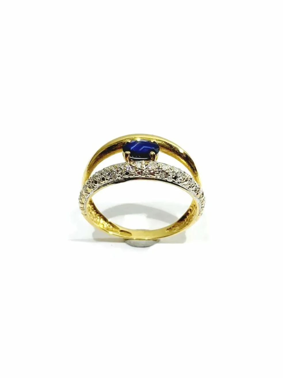 Bague en diamants & saphir