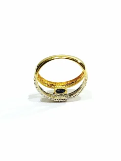Bague en diamants & saphir