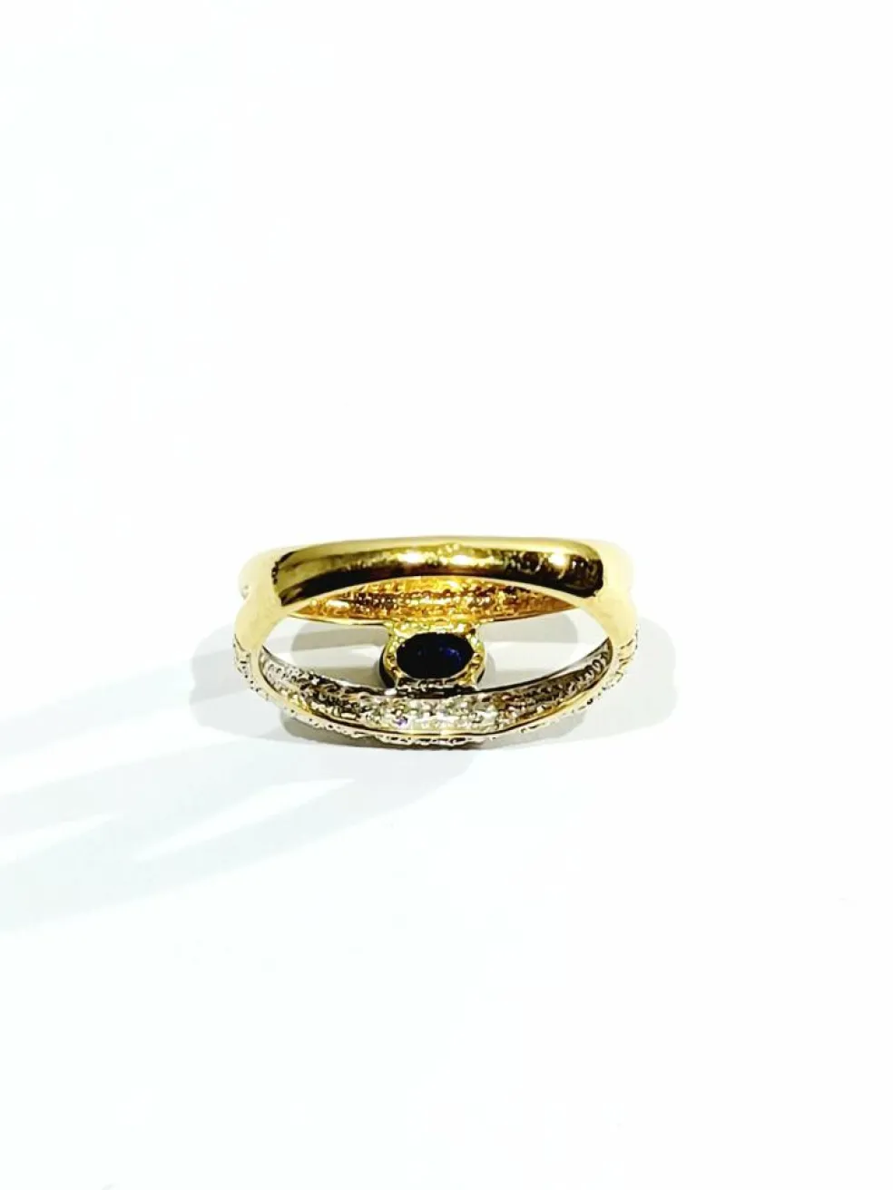 Bague en diamants & saphir
