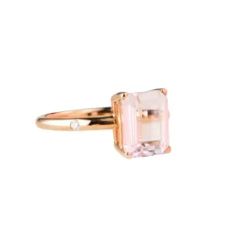 Bague en kunzite et or rose