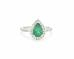 Bague en émeraude zambienne de 1,04 carat