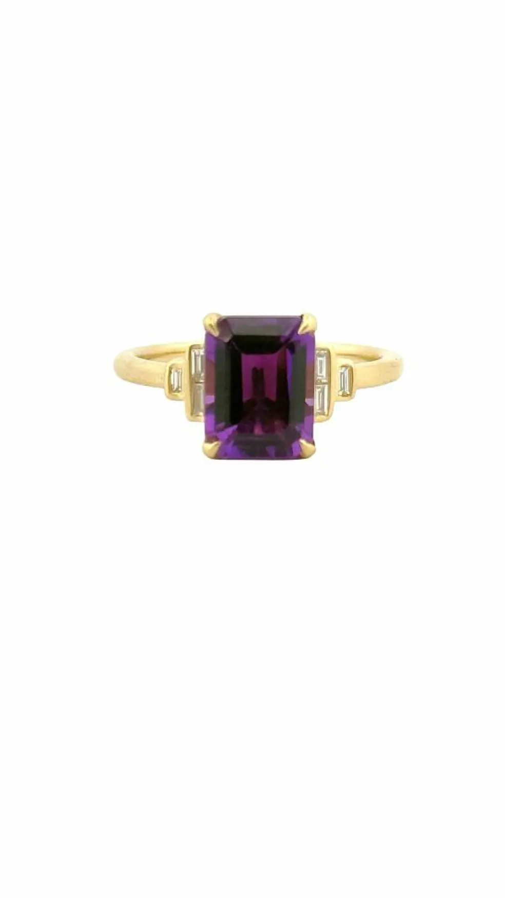 Bague en or 18 carats , améthyste et diamants