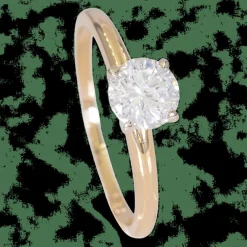 Bague en or 14 carats – Solitaire diamant 0,70 ct