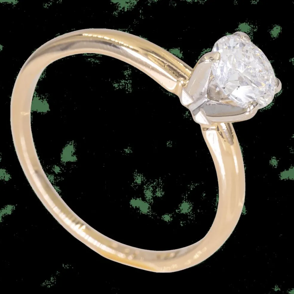 Bague en or 14 carats – Solitaire diamant 0,70 ct