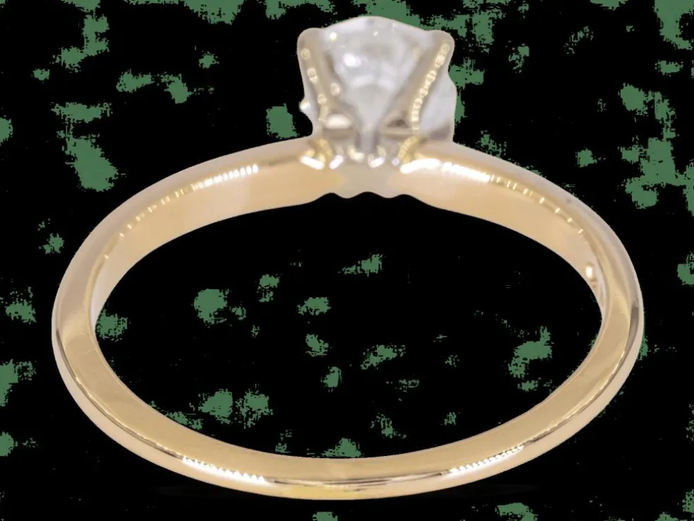 Bague en or 14 carats – Solitaire diamant 0,70 ct