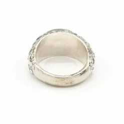 Bague en or, argent et péridot