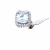 Bague en or avec aigue-marine et diamants