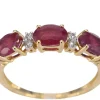 Bague en or avec diamants et rubis