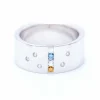 Bague en or avec diamants blancs et fantaisie