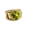 bague en or avec diamants et péridot