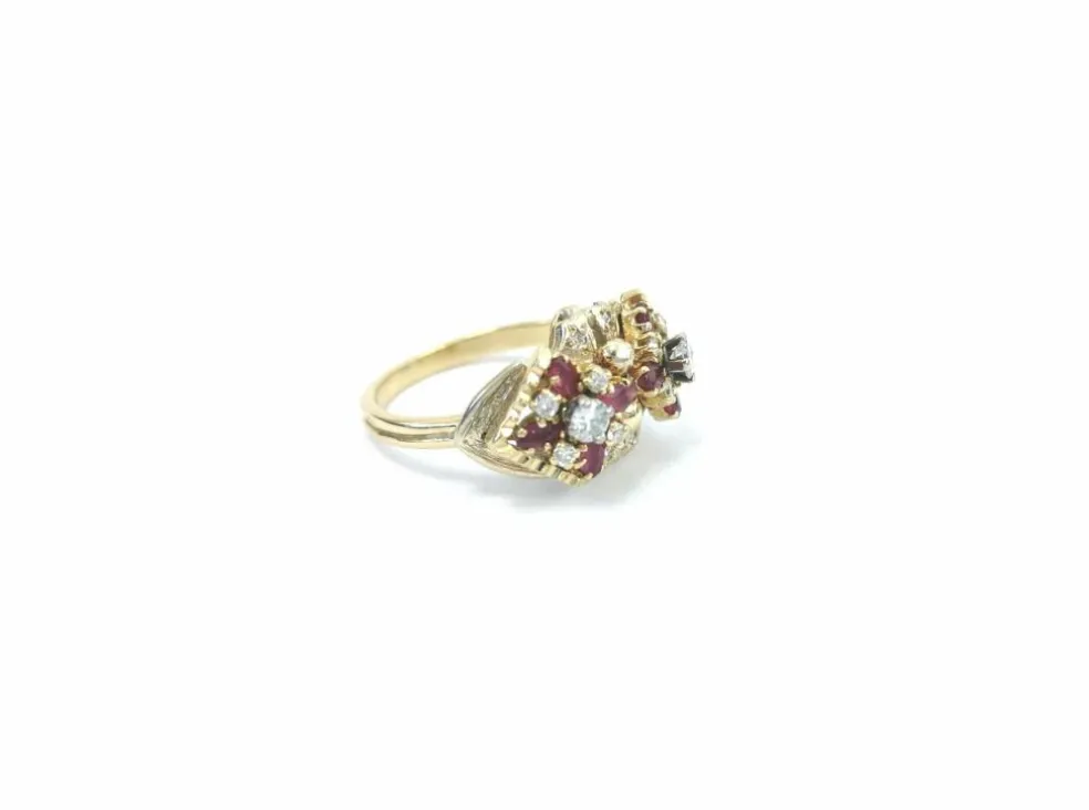 Bague en Or avec Diamants et Rubis
