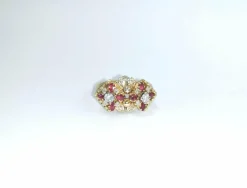 Bague en Or avec Diamants et Rubis