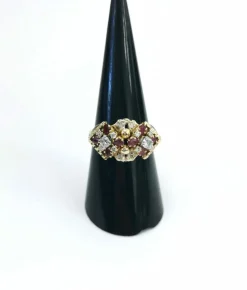 Bague en Or avec Diamants et Rubis